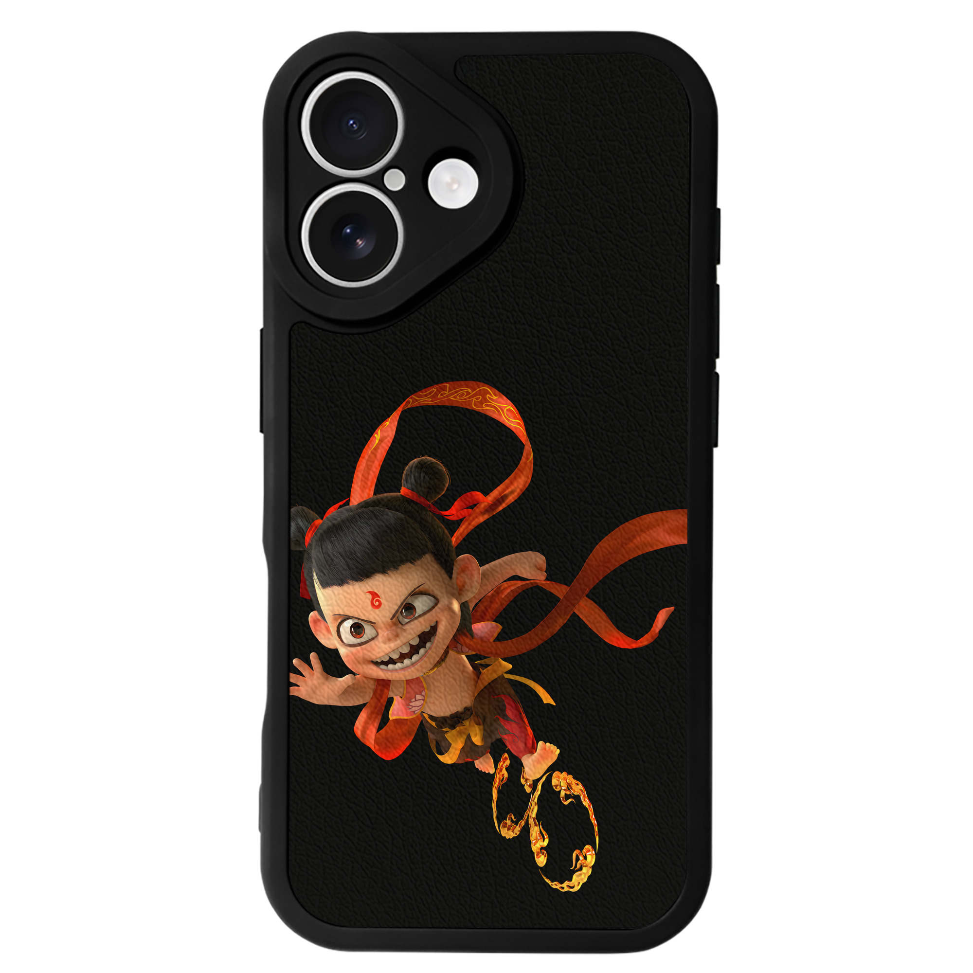 （画像用） Ne Zha 2 ナタ 魔童の大暴れ 【iPhone 16シリーズ対応】シリコンスマホケース（レザー調） 材質：シリコン
